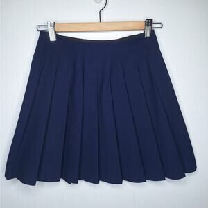 Vintage 60s Jack Winter Pleated Mini Skirt XS Navy Preppy Academia Tennis Sporty